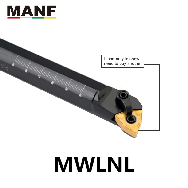 MANF torna kesiciler 18mm 25mm S20R-MWLNR08 iç dönüm araçları büyük plaka clampingTurning takımları için WNMG080404 ekler