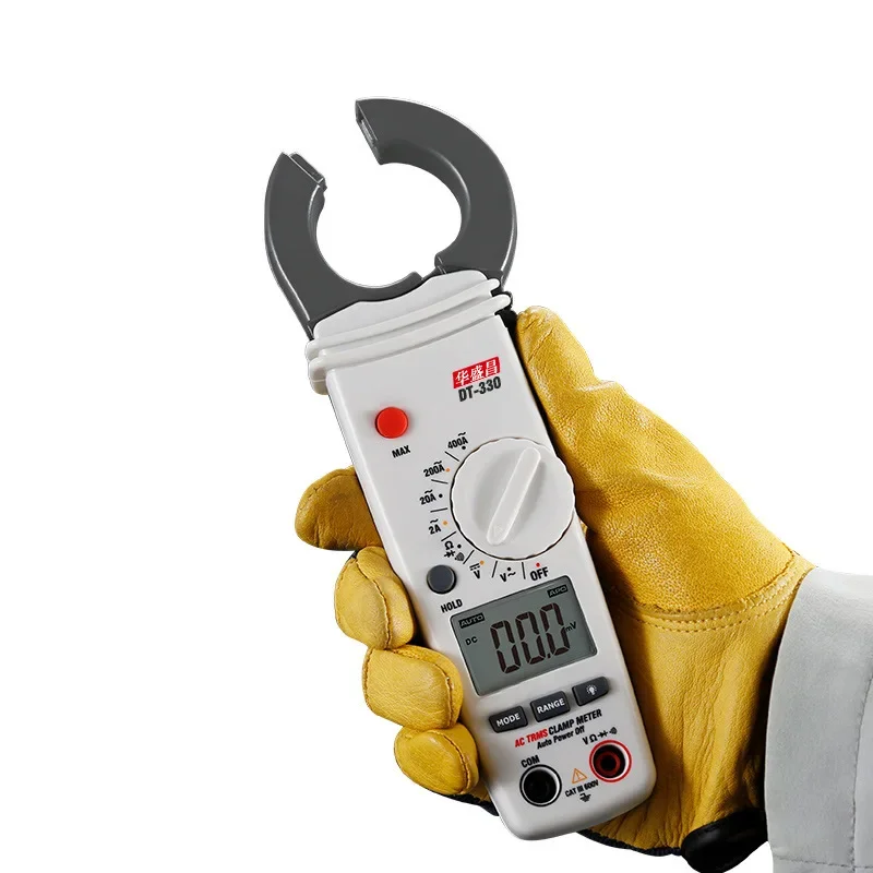 DT-330 Digital Clamp Meter Clip-on Table Current Voltage Resistance Test Instrument High Resolution Small Caliber Ammeter