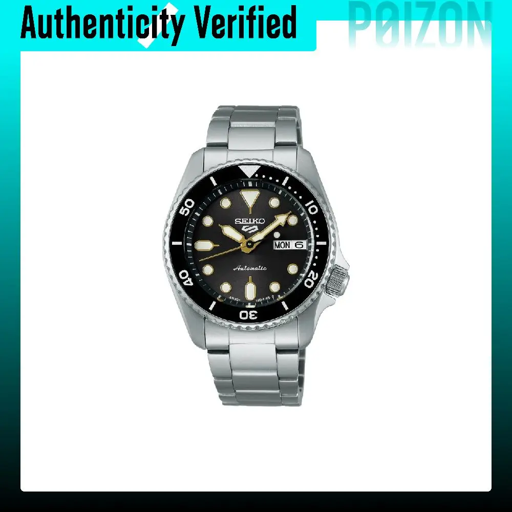 SEIKO 5 Automatic Mechanical Movement Stainless Steel Watchband Watch 38mm Women's Watch Black Dial SRPL79