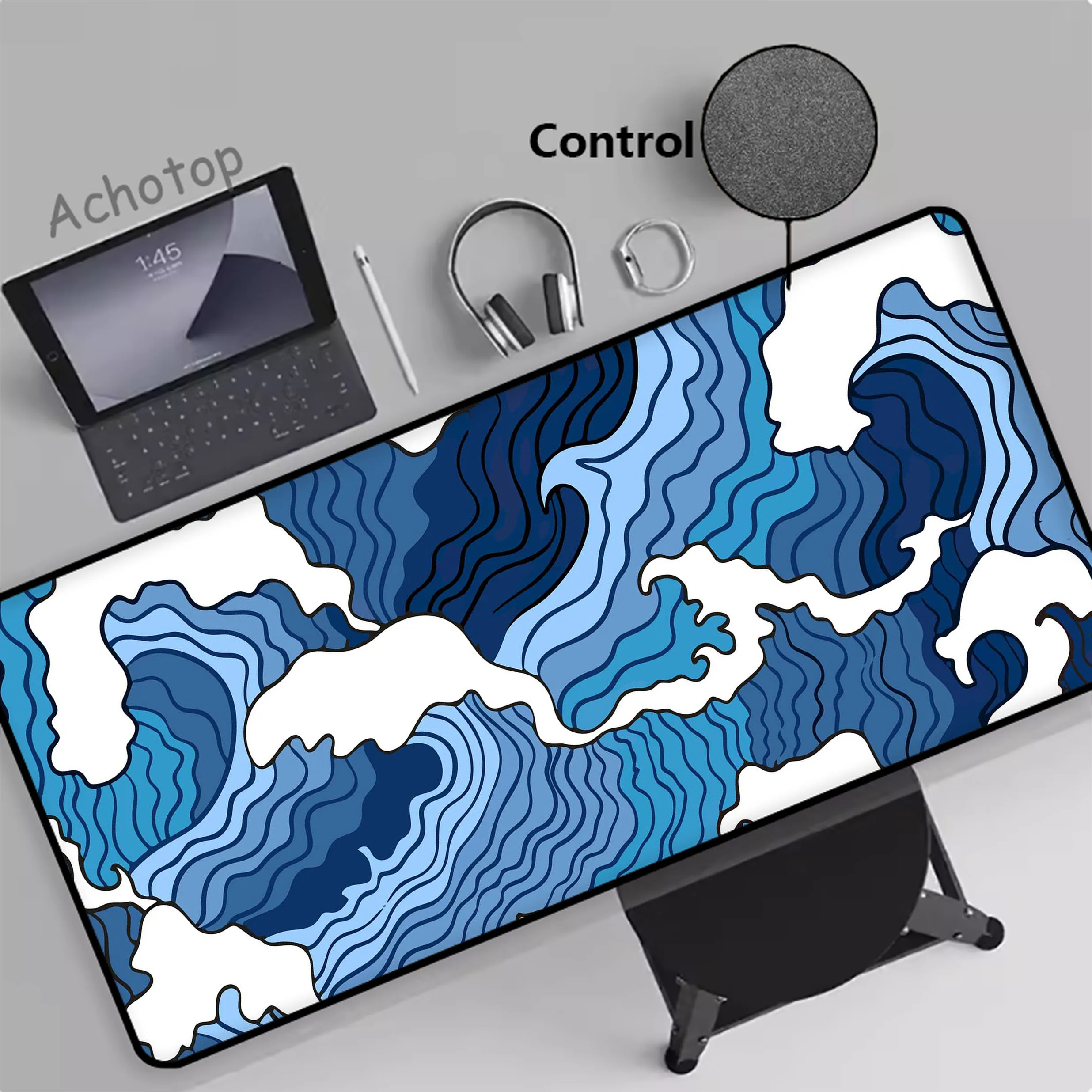 

Japanese Sea Wave Control Mouse Pad Gaming Laptop Game Mouse Mat Mousepad коврик для мыши Desk Mat Speed Keyboard Pads 900x400mm