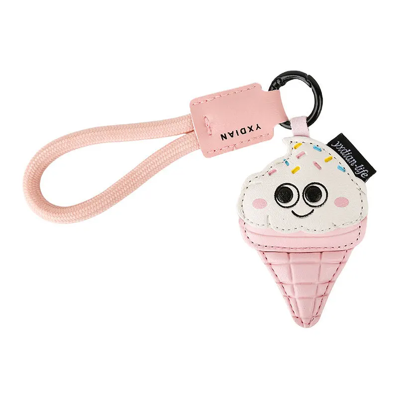 Pendentifs de sac unisexe, nouveau Design créatif de collation de dessin animé en cuir, accessoires de sac mignons Kawaii à la mode, porte-clés multifonctionnels
