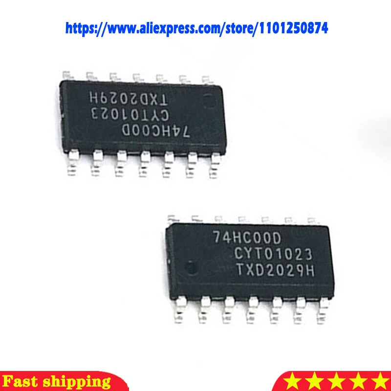10PCS 74HC00D SOP14 74HC00 SOP SN74HC00DR SOP-14 SN74HC00 SMD  and original IC