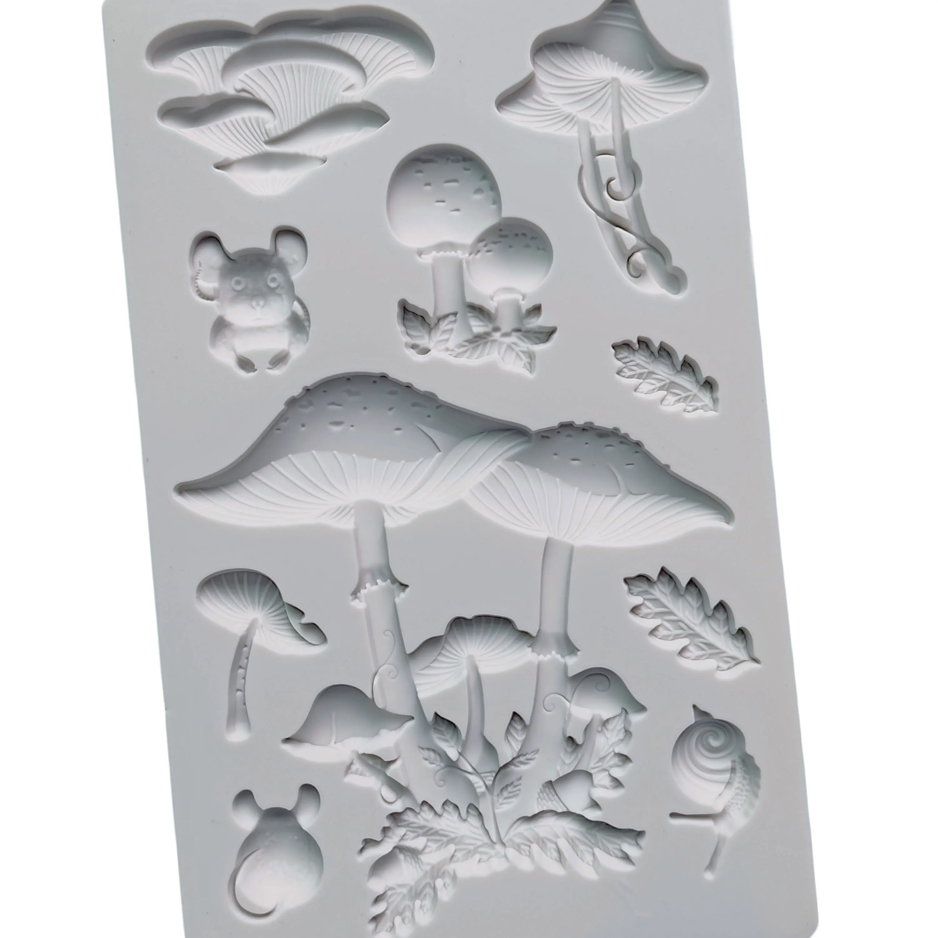 Forest Floor ,Mushroom Silicone Mould Fondant Cake Tool Gumpaste Mould, Sugarcraft, Chocolate Forms,Kitchen Accessories