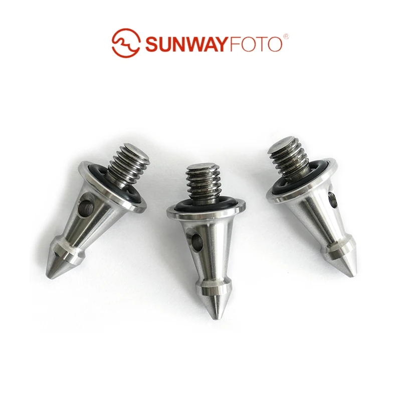 

Универсальный штатив SUNWAYFOTO с шипами SKU для камеры 3/8, аксессуары для штатива из нержавеющей стали, фотоаксессуары, используемые на штативе T1C30N T2C40C
