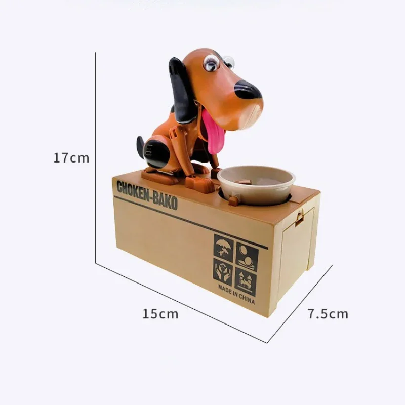 Cartoon Robotachtige Hond Stelen Muntbank, Geldbesparende Doos, Plastic Geautomatiseerde Spaarpotten, Elektronische Spaarpotten, Kindercadeau