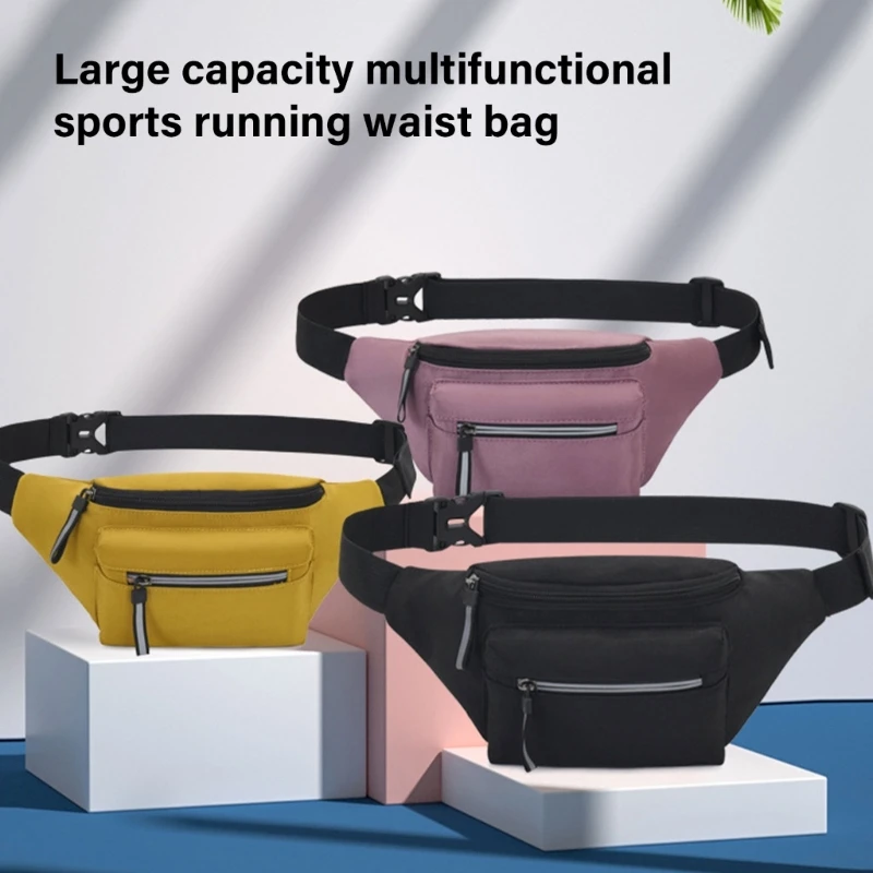 Portable Essential Travel Waist Bag Functional Water Resistant Waist Bag Portable Belt Bag for Jogging Cycling Gym