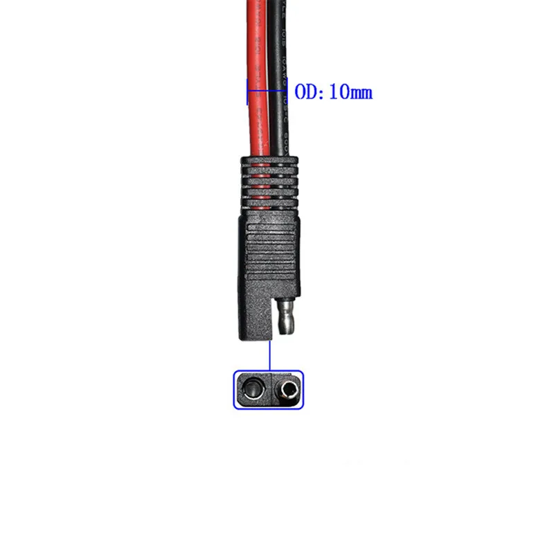 Cavo di ricarica della batteria Connettori terminali Sae a O Ring Cablaggio 10AWG Disconnessione rapida con 1 connettore inverso Sae Polarity.