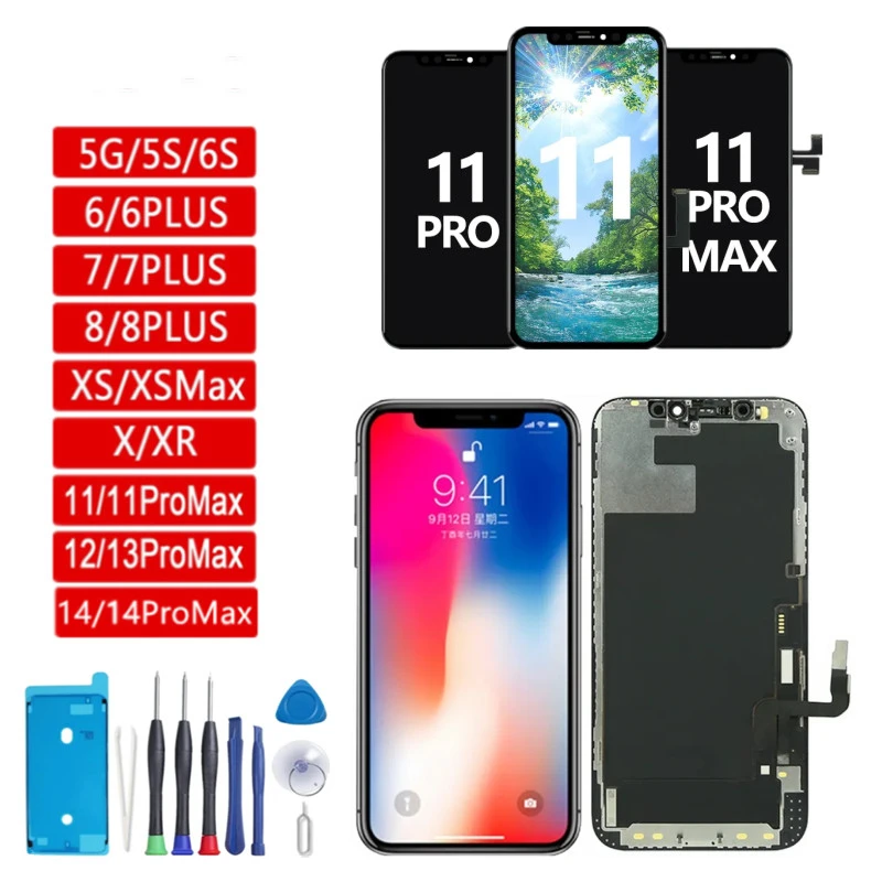 

Замена экрана TFT OLED-дисплея для iPhone, 3D Touch, True Tone, для iPhone X, XR, XS, 11, 12, 11 Pro Max