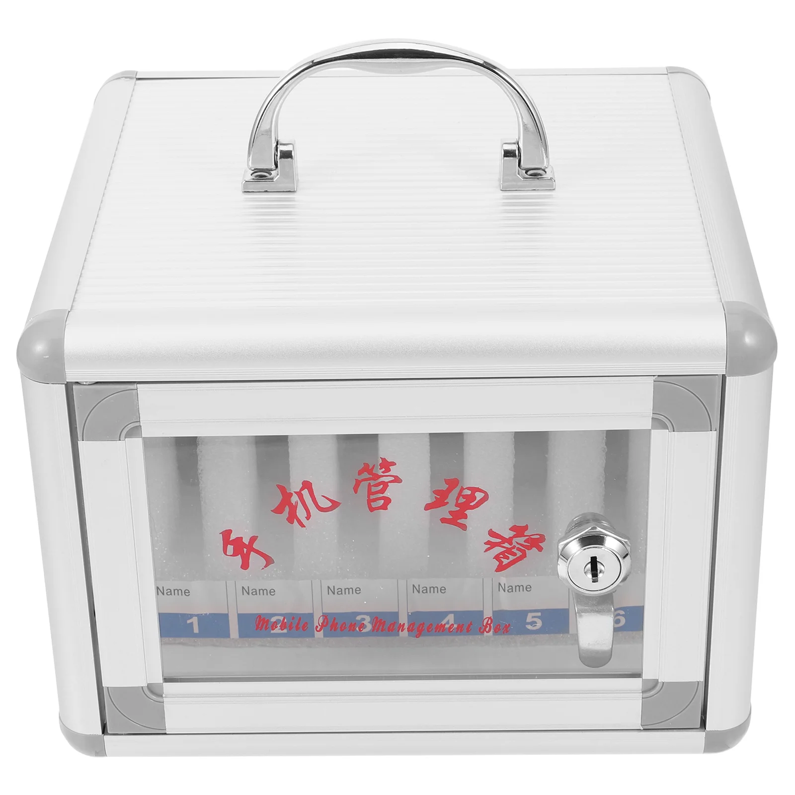 Portable Cell Phone Locker Aluminum Alloy Cotton Material Wall Mount Safe Storage Cabinet for Office School Conference