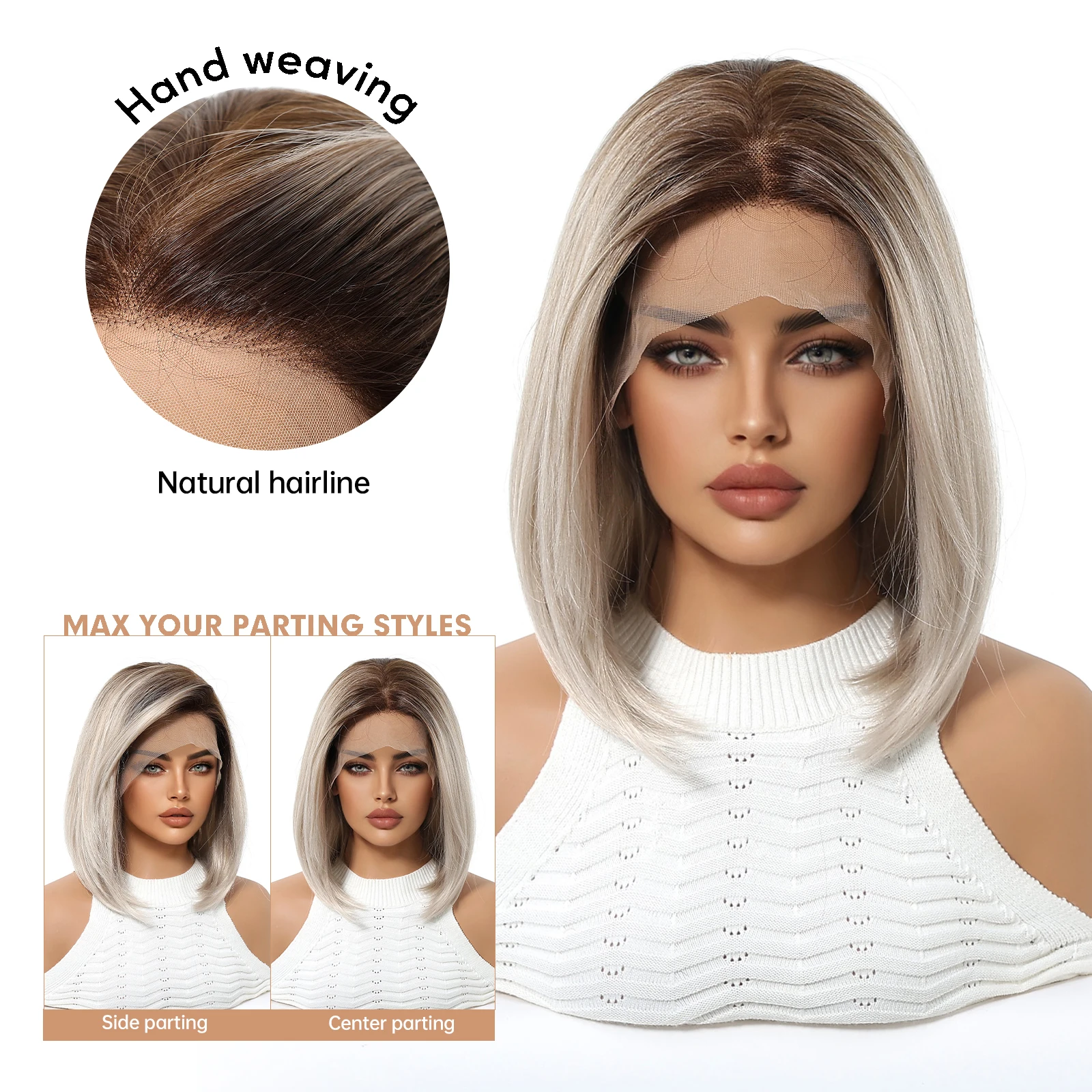 Thumbnail 3 - #75 Heat Resistant Synthetic Lace Wigs Sale