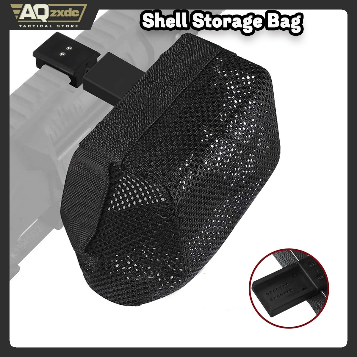 

AQzxdc Brass Catcher Thickened Nylon Cartridge Casing Shell Catcher Net with Picatinny Rail Mount Cartridge Collector