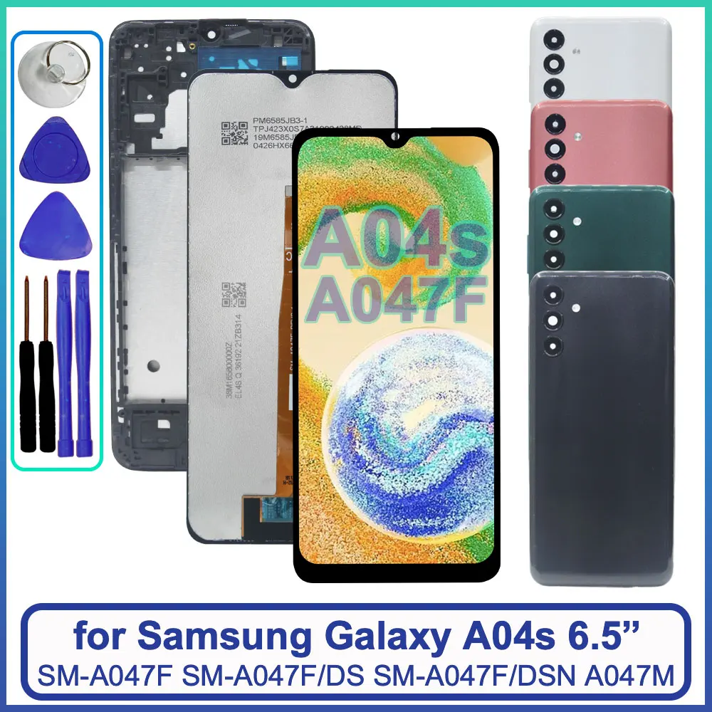 6.5' Display for Samsung Galaxy A04S LCD Display Touch Screen Digitizer Assembly Replacement for Samsung A04S A047M A047F