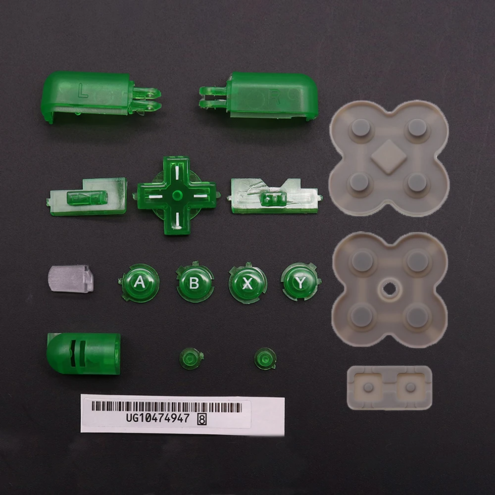 1Set Für DS Lite Spielkonsole A B X Y L R D-Pad Kreuz Schlüssel Leitfähigen Gummi Pad Für NDSL volle Set Tasten Ersatz