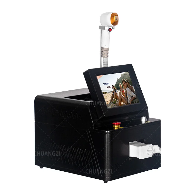 Depilazione laser professionale a diodi 808 in titanio ghiacciato 3 lunghezze d'onda Dispositivo epilatore per dolori con punti di congelamento per tutte le pelli