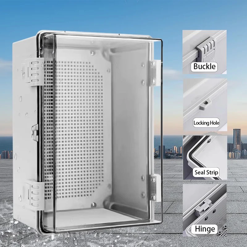 IP66 صندوق وصلات مقاوم للماء غطاء شفاف الضميمة الكهربائية ABS البلاستيك اتصالات صندوق توزيع الطاقة في الهواء الطلق #1