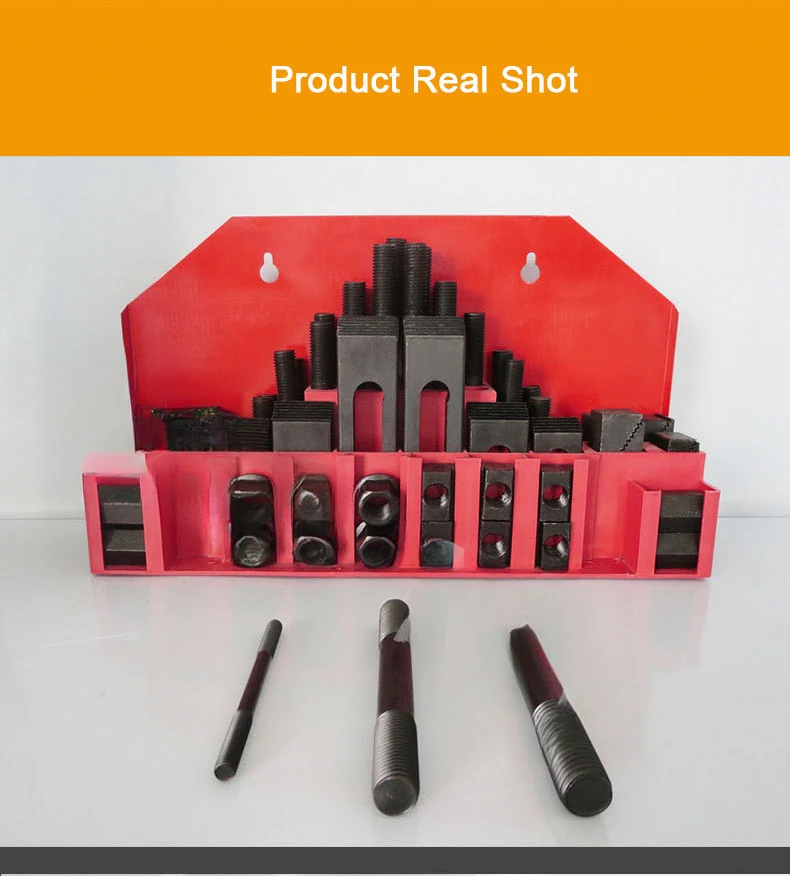 For M8 M10 M12 M14 M16 M20 M24 Tool Combination Platen Mold Parts 58PCS/Set Milling Machine Pressure Universal Clamp Group Cod