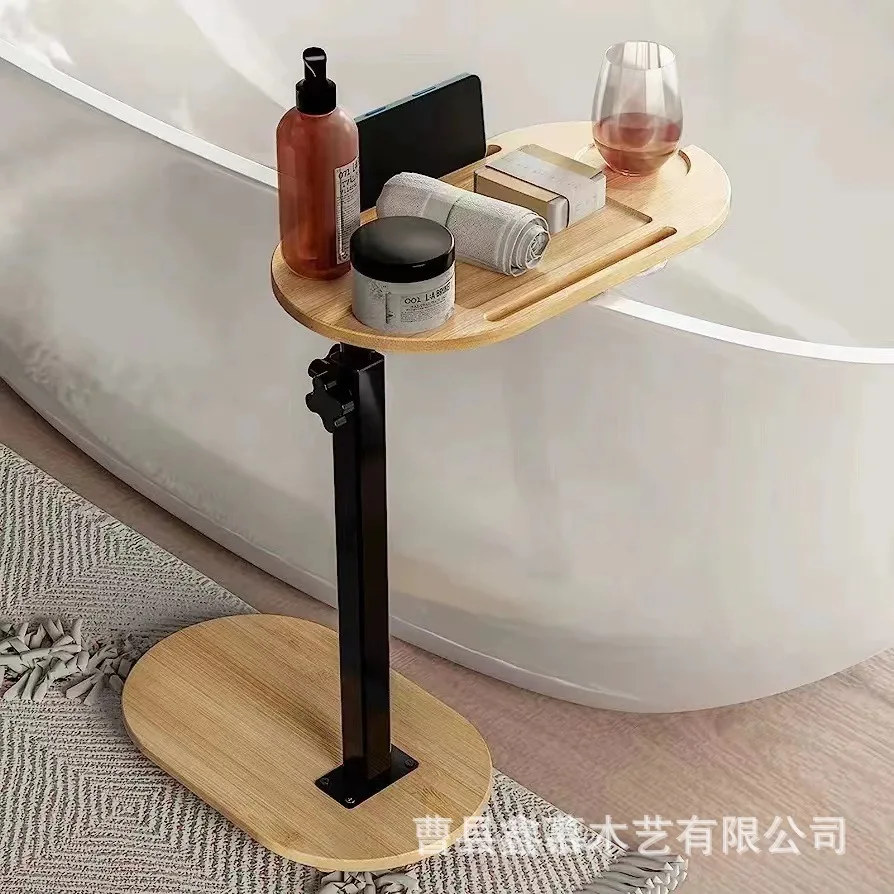 

Suitable forSpot bamboo bathroom rack household removable retractable storage rack mobile phone tablet sundries holder