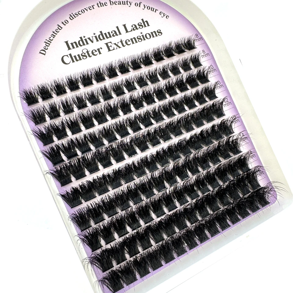 10 Filas de Rizos de Pestañas 5D Esponjosos y Gruesos, 60-160D, Rizo D/DD, Finos, Individuales, 8-16mm, Mezcla, Extensiones de Pestañas Postizas 4