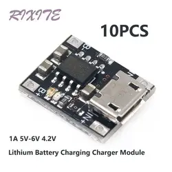 10PCS Mini Lithium Battery Charging Module 1A Charging Plate 4056 Module 18650 Charger Micro Interface