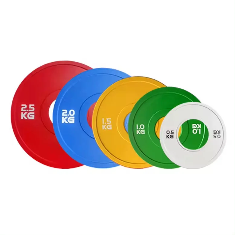 Home Gym Strength Training Powerlifting Colourful Rubber Barbell Discs Bumper Plate Fractional Weight Platepromote sales