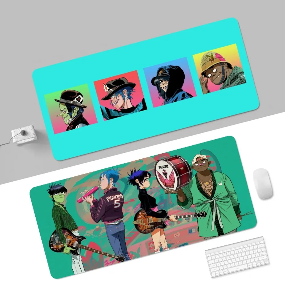 

G-Gorillaz Band Mousepad 80x30cm XL Lockedge Office Computer Desk Mat Table Keyboard Big Mouse Pad Laptop Cushion Bedroom