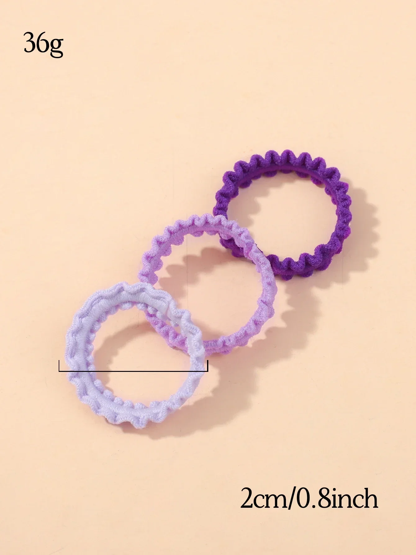 Diadema elástica pequeña para niña, accesorios para el cabello de 40 piezas, color caramelo