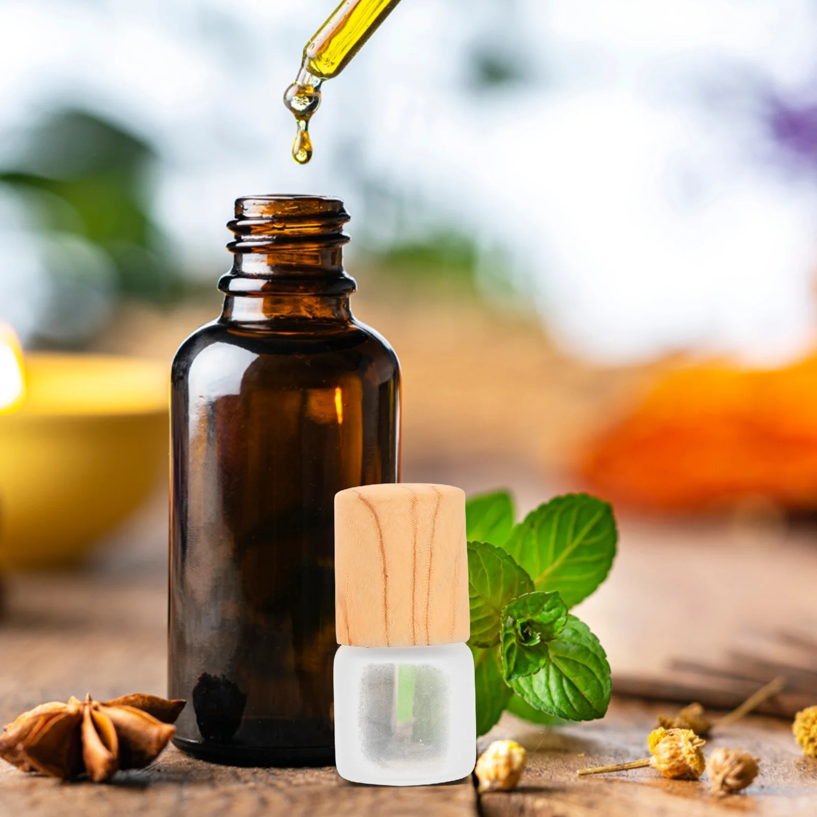 20 Stück nachfüllbare Glas-Parfüm-Roller-Flaschen, Mini-Reise-Probenflaschen, Behälter für ätherische Öle, Aromatherapie-Duftroller