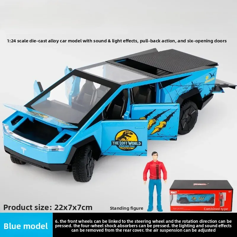 1:24 captador veículo off-road diecast liga de metal modelo carro som luz puxar para trás coleção crianças brinquedo presente