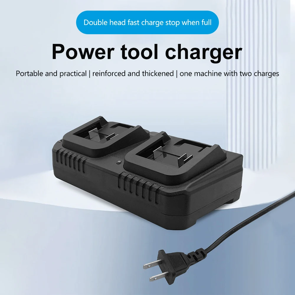 Dual-poorten Li-ion batterijlader voor Makita 18V lithiumbatterij BL1830 voor Hong Song FoGo Lomvum ZhiPu JiangMi Jinlujiao LMlava