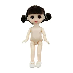 16cm 1/8 3D Simulation Eyes BJD 13 Movable Joints DIY Dressing Doll Playing Girl Toy
