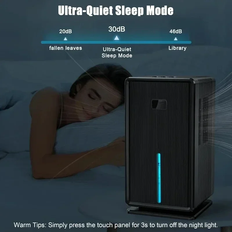 Dehumidifier for Bathroom Bedroom Basement Bathroom RV Closet Bedroom with Automatic Shutoff Home Quiet
