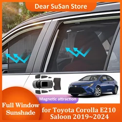 Magnetic Car Sunshade for Toyota Corolla E210 Saloon 2019~2024 Windshield Frame Curtain Window Mat Skylight Cover Accessories