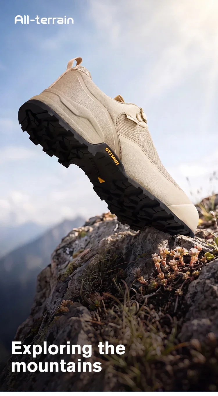 HUMTTO Wasserdichte Trekkingschuhe für Herren, Atmungsaktive Winter-Wanderstiefel, Rutschfeste Designer-Outdoor-Wanderschuhe, Herren-Sneakers – Detail 1