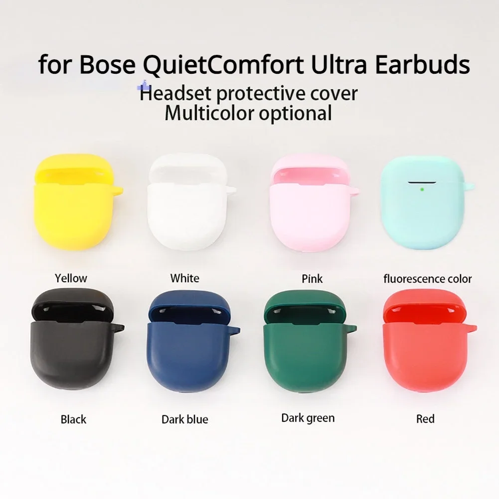 Case for Bose QuietComfort Ultra Earbuds Silicone Ultra QC3 QC Headphone Holder with Hook Wireless Headphone Protector