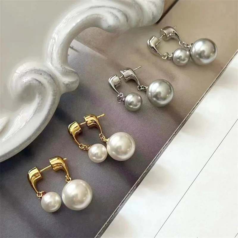 Exquisite French Art Deco Pearl Studs for Women - Premium Celebrity & Influencer Inspired Earrings