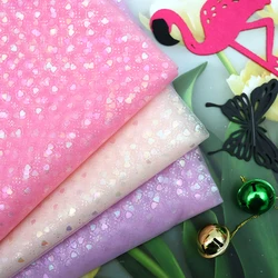 5Meters Magic Color Heart Tulle Fabric Soft Mesh Gauze Handsewing DIY Girl Dress Wedding Valintine Home Party Gift Decor