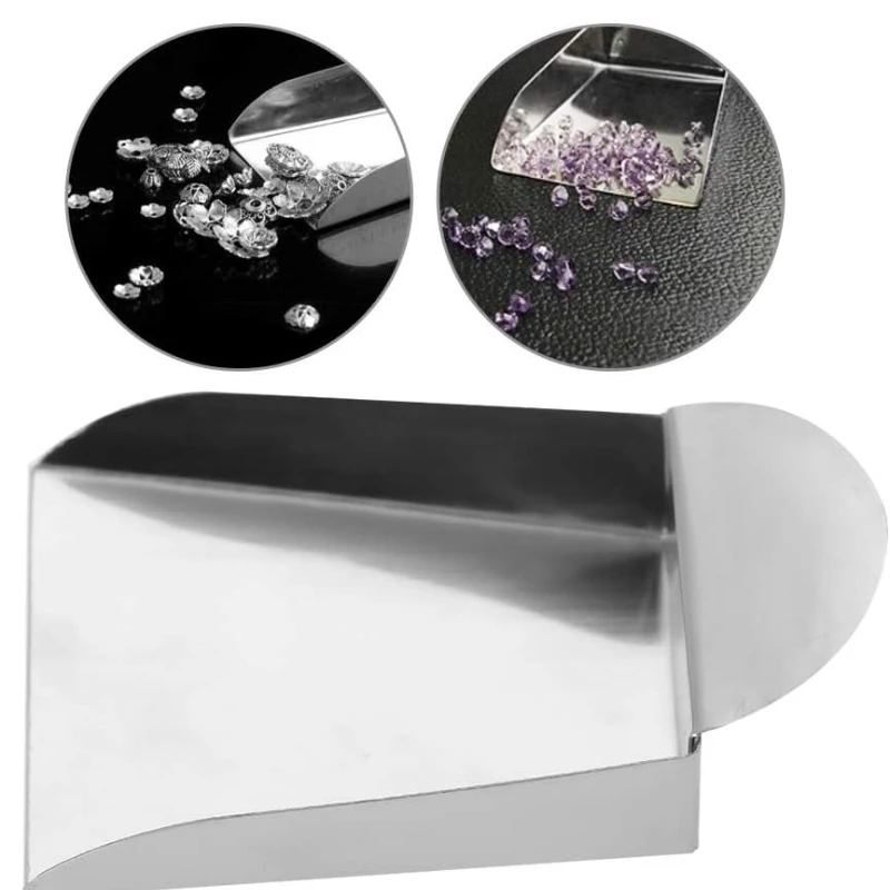 

Mini Steel Jewelry Scoop Spatula Wax Clay Sculpting Tool for Gemstones Seed Beads Resin Epoxy Mixing Nail Art CraftJewelry tools