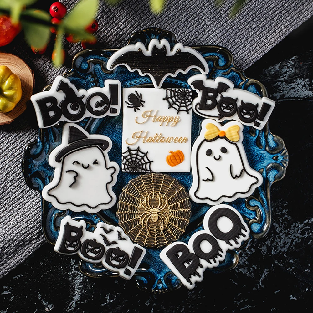 

Halloween Pumpkin Ghost Cookie Cutters DIY Bakery Tools and Accessories Stampcookie Cutters
