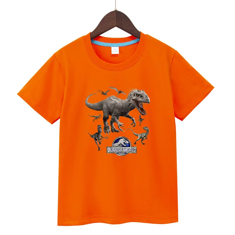 Jurassic World Indominus Rex Raptor Children T-Shirt new Summer Short Sleeve Boy T Shirts Unise Fashion Baby Kids clothing