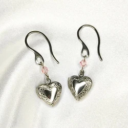 Y2K Accessories Pink Beads Heart Earrings Kawaii Swirl Star Drop Earrings Wome Harajuku Cross Jewelry Korean Fashion Punk