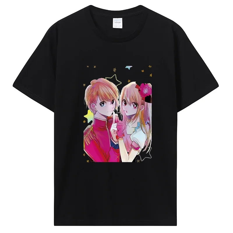 

Oshi No Ko Anime Women T Shirt Cute Ai Ruby and Aqua Short Sleeve T-shirt Female Kawaii Casual 2023 Summer Y2k Clothes Tops Tees