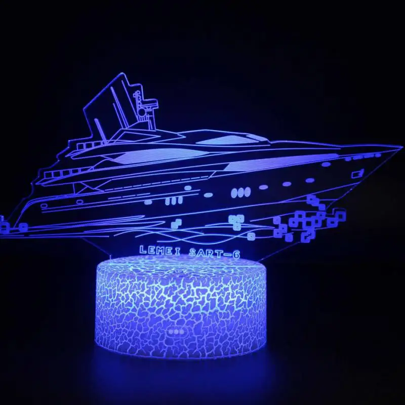 7 Color Change Cruise 3d Usb Led Night Light Fixtures Kids Room Led Lamp Batterie Christmas Decorative Aircraft 3d Lights