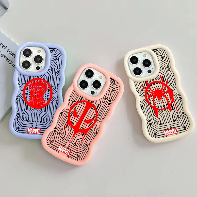 Marvel Deadpool Spider-Man Miles Morales Candy Color Phone Case For iPhone 17 16 15 14 Plus 11 Pro Max 13 12 17Air 17E 16E Cover - view 2