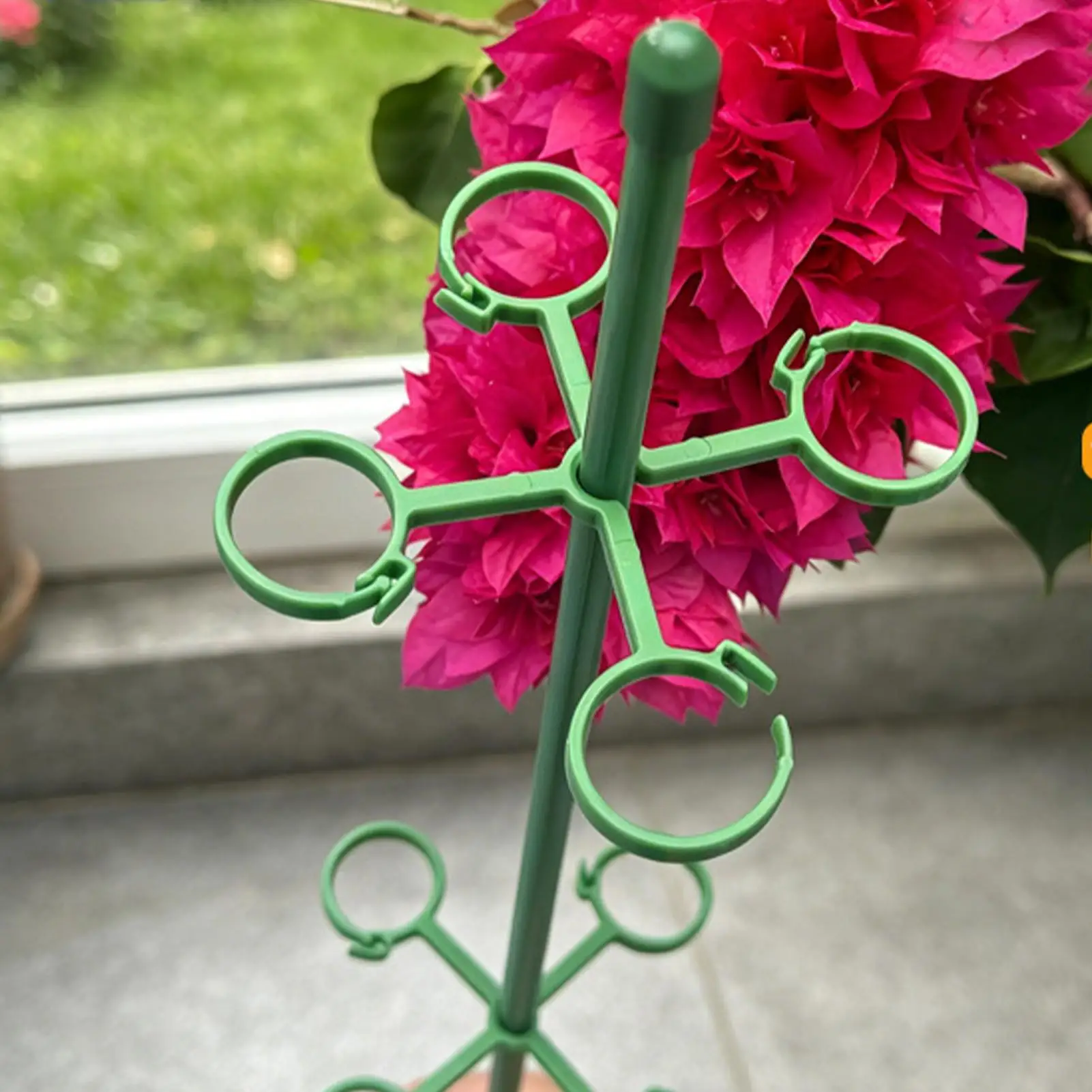 Green Plant Supports Stakes Sticks Support Reusable Plant Anti Lodging Bracket Potted Single Vine Stem Fixing Rod Holder Trellis