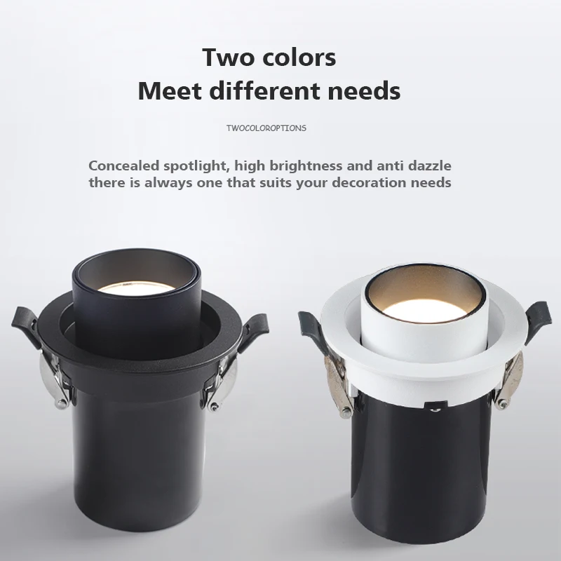 Led Stretching Embedded Downlight Light Retractable Adjustable Spotlight For Living Room Recessed Ceiling Lamp Lighting Fixture