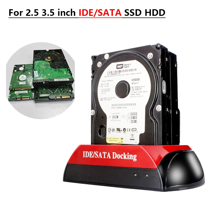 USB إلى 2.5/3.5 بوصة SATA IDE القرص الصلب HDD SSD قارئ محطة إرساء صندوق القرص الخارجي ثنائي الخليج