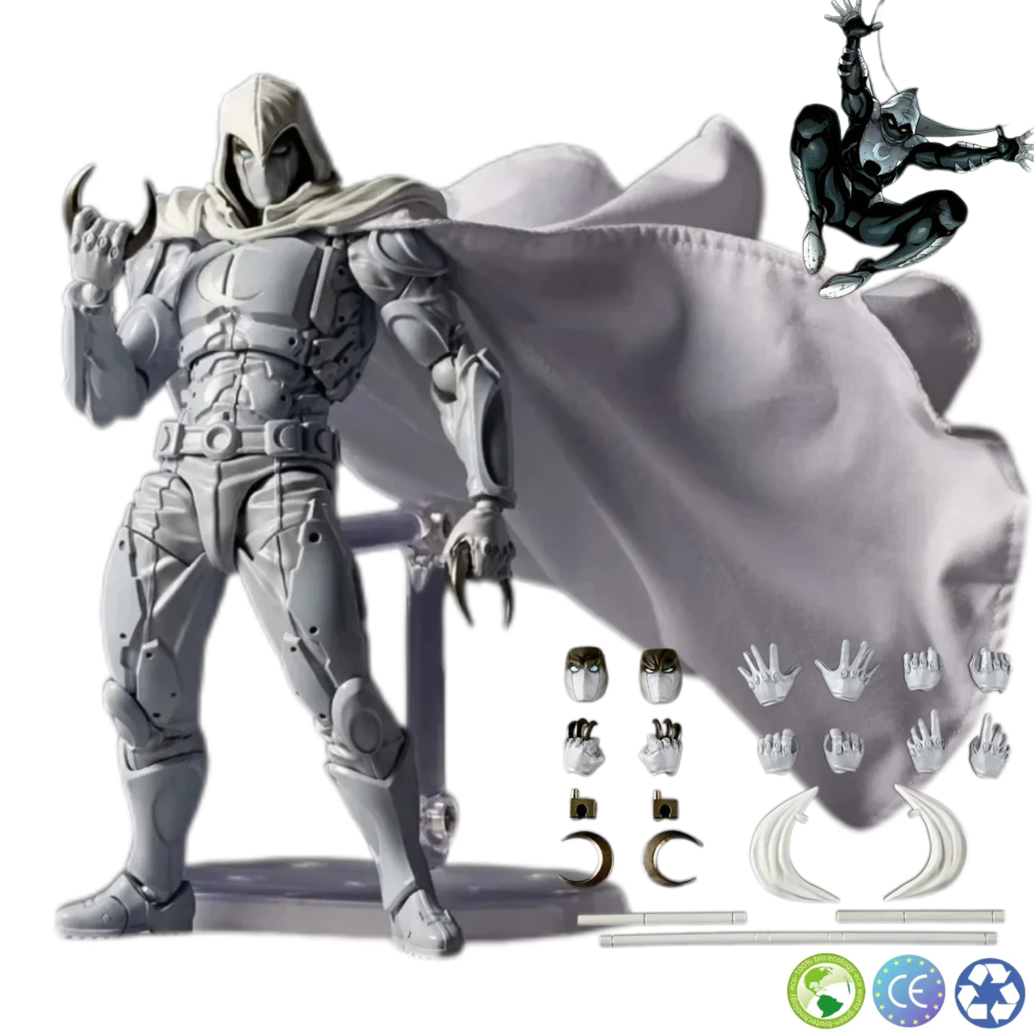 

Yamaguchi Moon Knight Cloak ML Super Hero in Stock Men Soldier Long Cape Action Figure Collectible Toy Gifts Kaiyodo Amazing