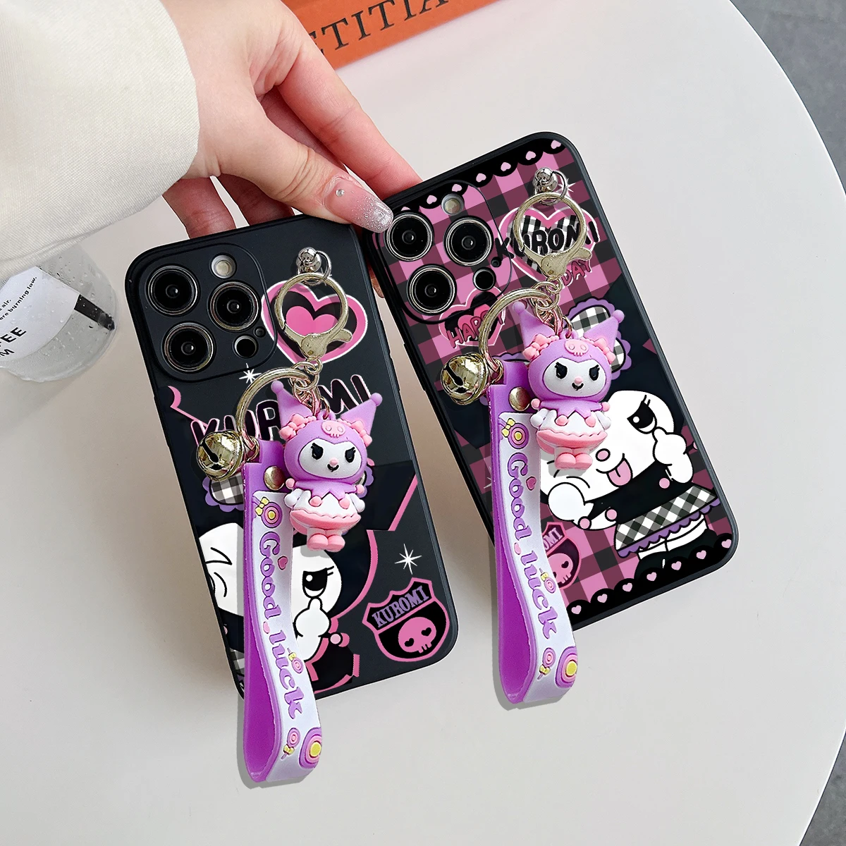 Per Samsung Galaxy A12 A11 A71 A51 A52 A22 A02s A32 A13 A53 A03s A04s A20s A33 A73 A23 Naught Kuromi Case con portachiavi