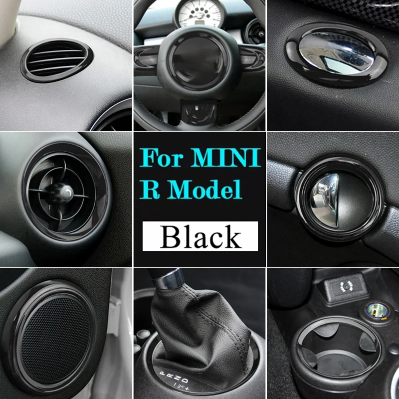 Car Accessories Interior Modification Protective Cover Black Decorative Sticker  For BMW MINI Cooper S R55 R56 R57 R58 R59 R60