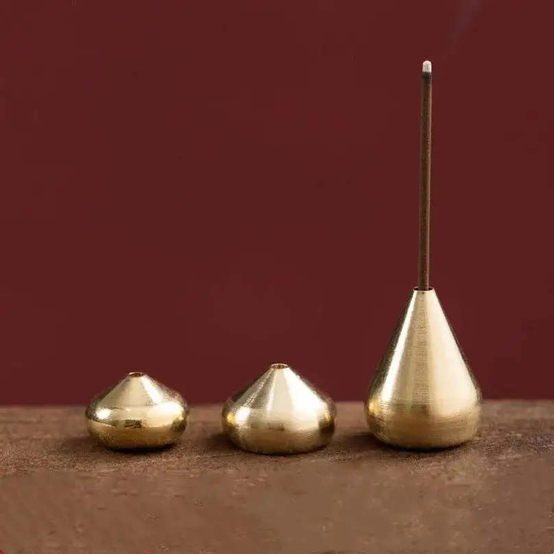 1 Pcs Pure Copper Incense Holder Used For Incense Sticks Coil Bottles Gourd-shaped Copper Incense Holder